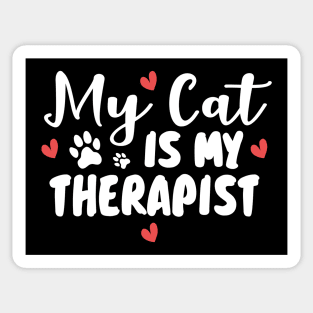 My Cat Is My Therapist Sticker